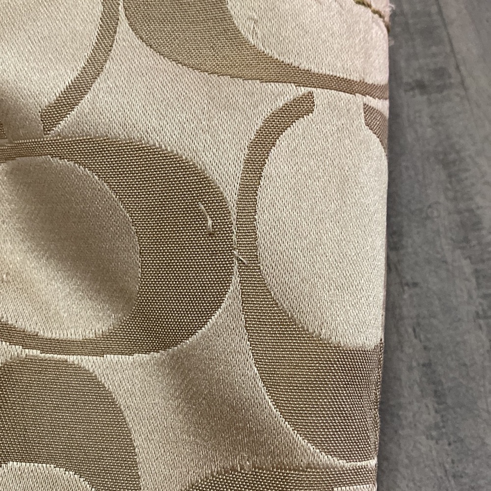 Coach K1194-f16175 Khaki Mohogany Leather Signature Sateen Fabric with Trim Tote - Picture 4 of 10